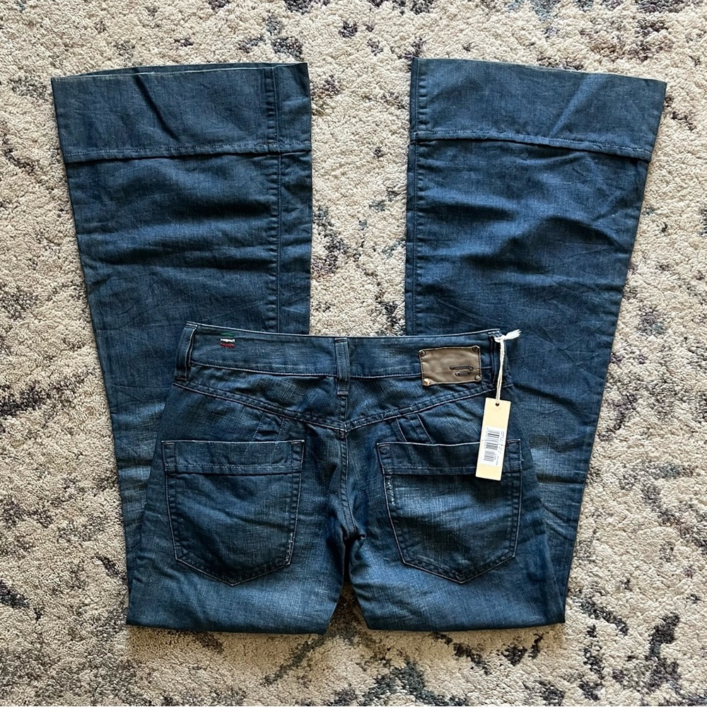 Diesel Women's Flare & Wide Leg Jeans - Dark Blue